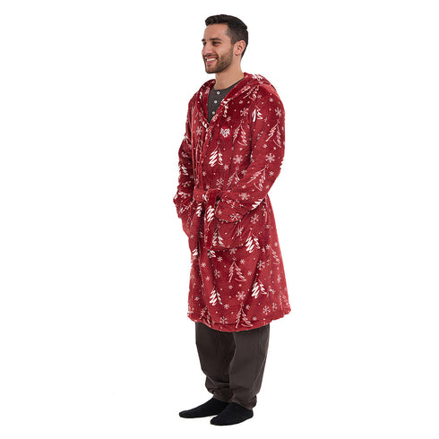 Snuggs Blanket Robe Red Tree Christmas
